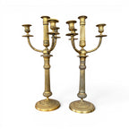Early 20th Century Brass Pair of Candelabras