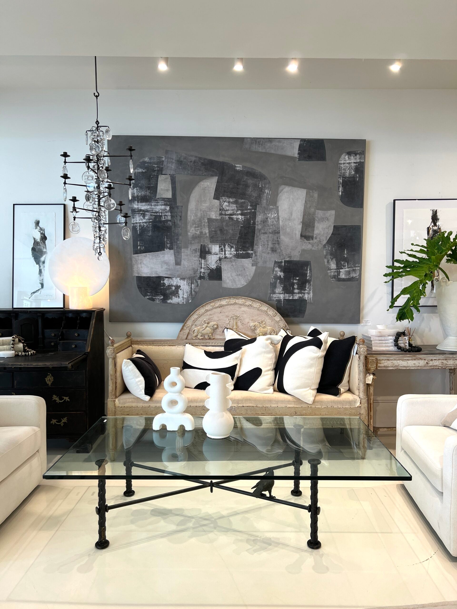 Antique Swedish Neoclassical Bench