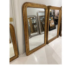 19th Century French Louis Philippe Gold Mirror with Flowers - Med/Lg