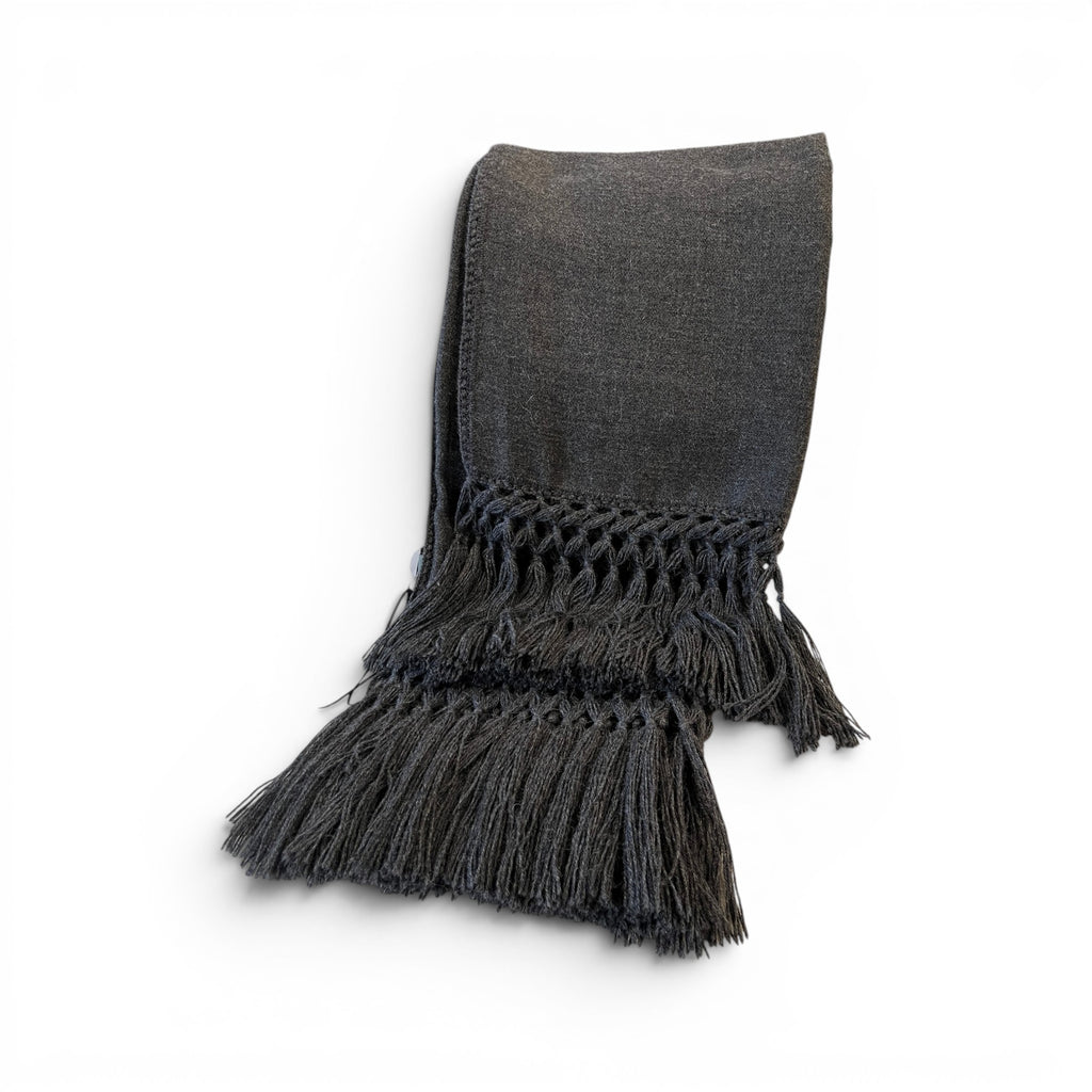 Alpaca Bouclé Throw - Dark Grey