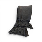Alpaca Bouclé Throw - Dark Grey