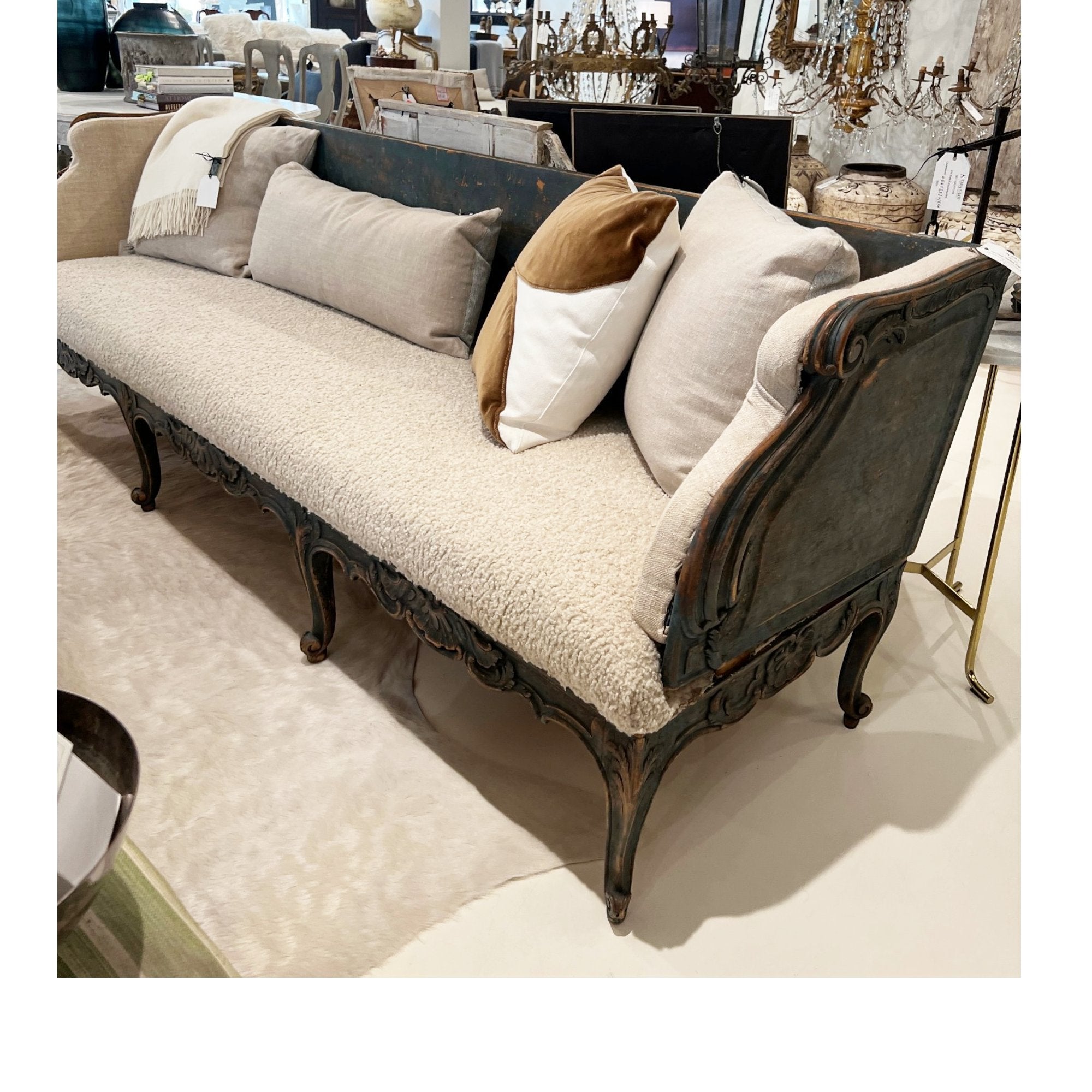 18th Century Large Swedish Trag Sofa
