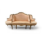 19th Century Swedish 3 Seat Giltwood Banquette