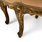 19th Century Swedish 3 Seat Giltwood Banquette