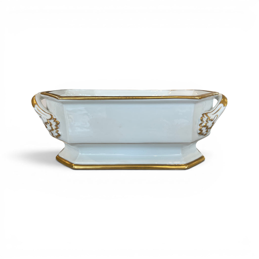 19th Century European Porcelain Jardiniere with Gilding