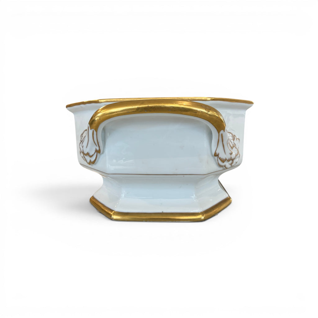 19th Century European Porcelain Jardiniere with Gilding