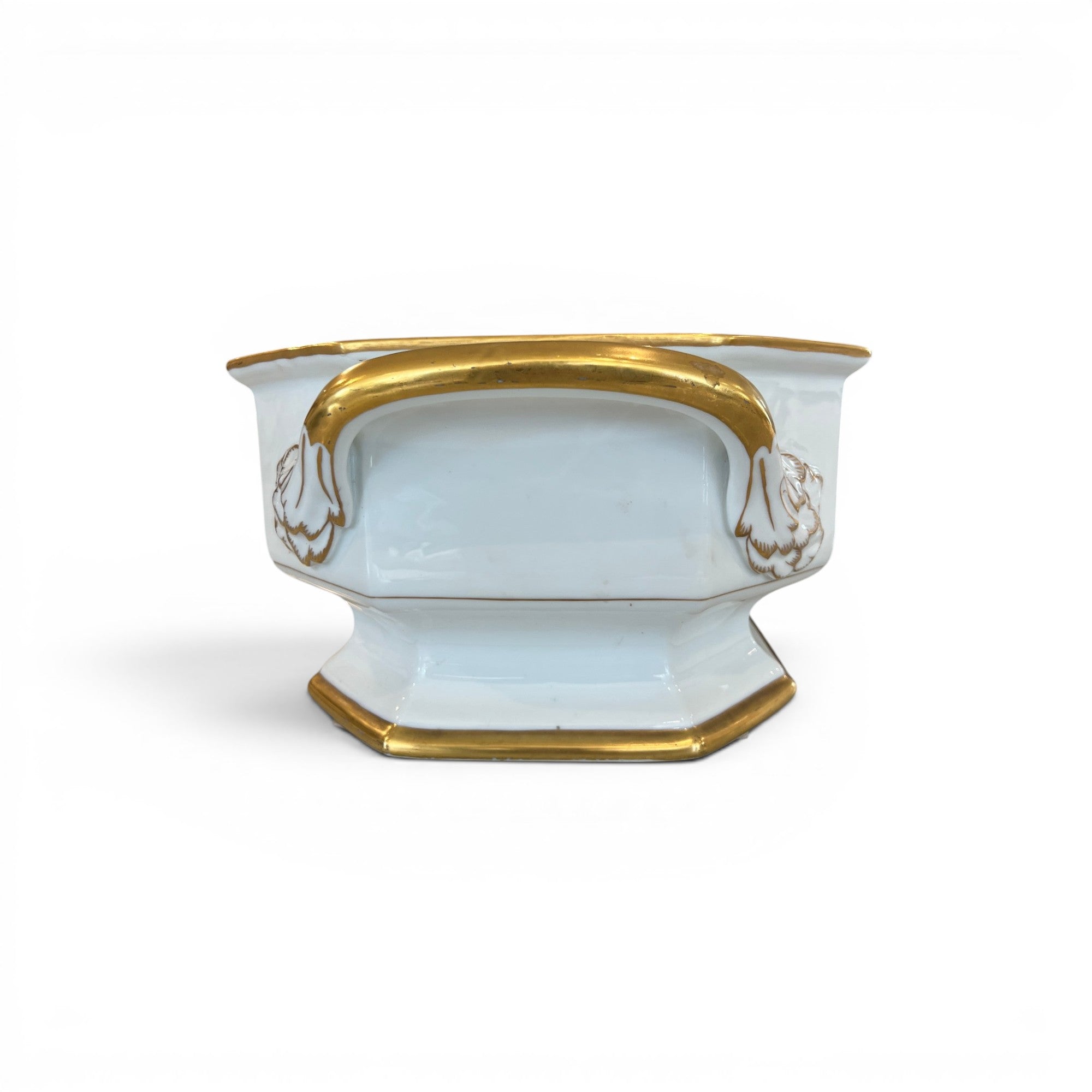 19th Century European Porcelain Jardiniere with Gilding