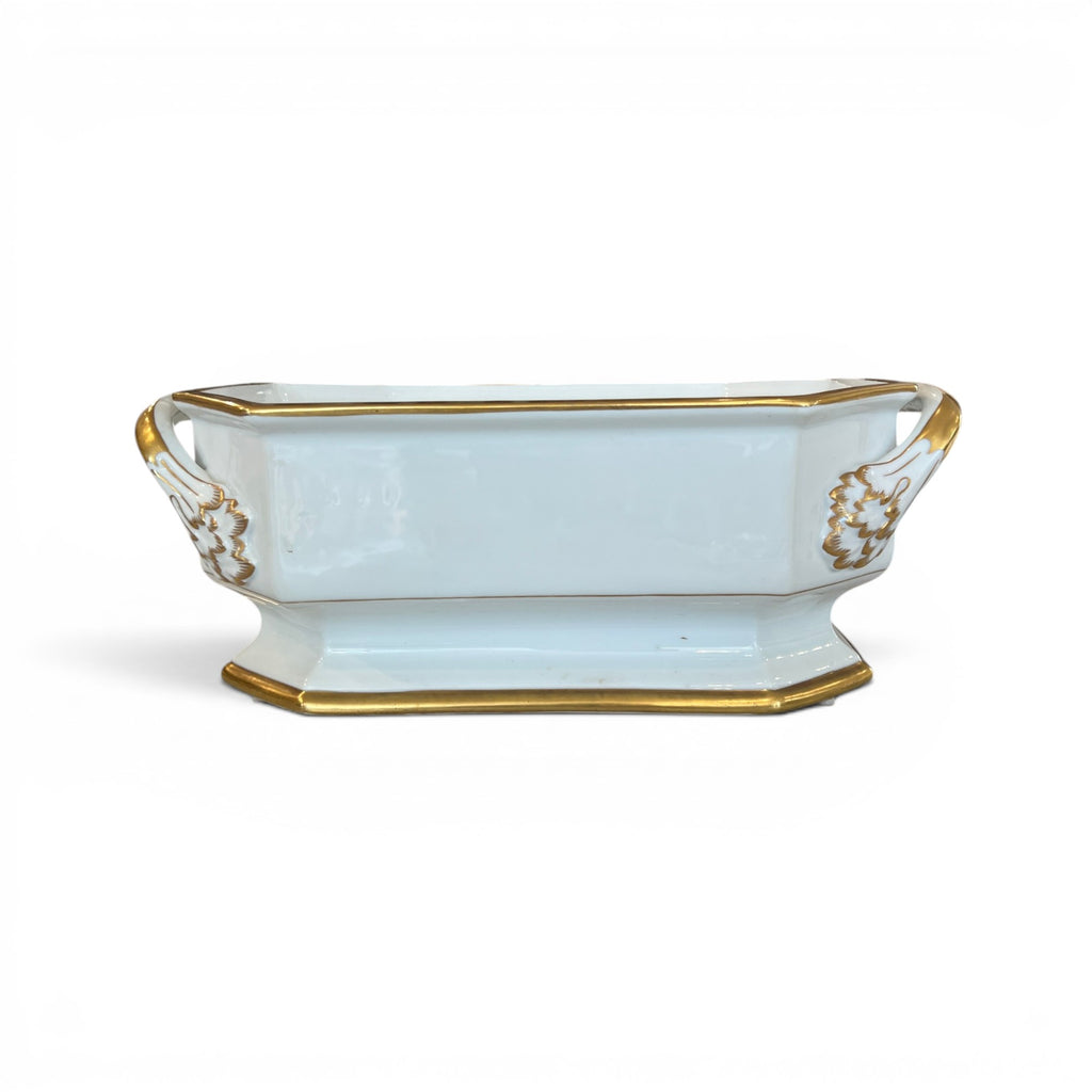 19th Century European Porcelain Jardiniere with Gilding