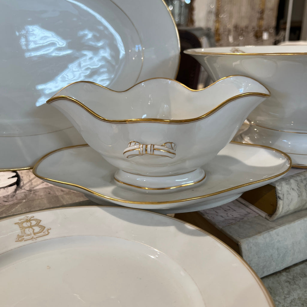 French Monogrammed "B" China Service