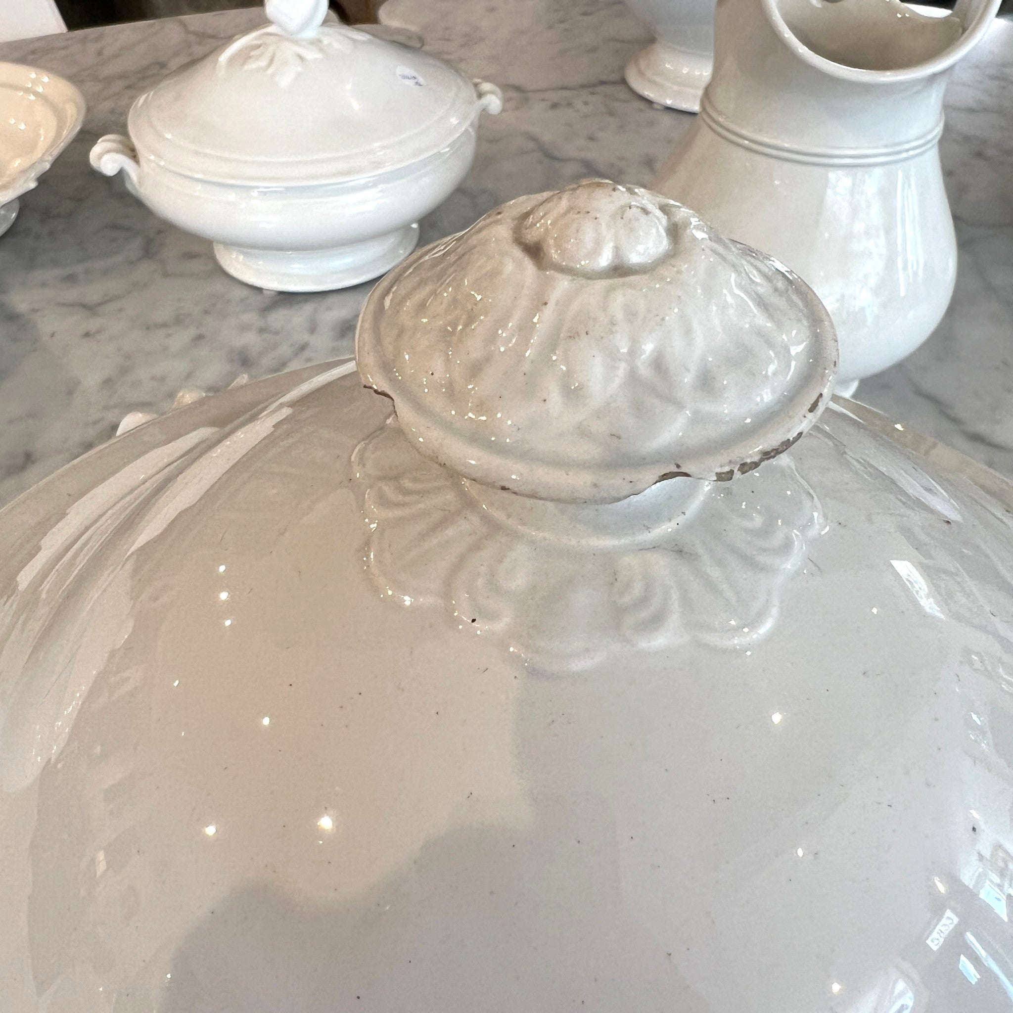 19th Century European Ironstone Tureen with Lid