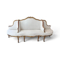 19th Century 3-Seat Giltwood Confidante Banquette Sofa