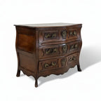 18th Century Louis XIV/XV Walnut Bombe Chest with Hoof Foot