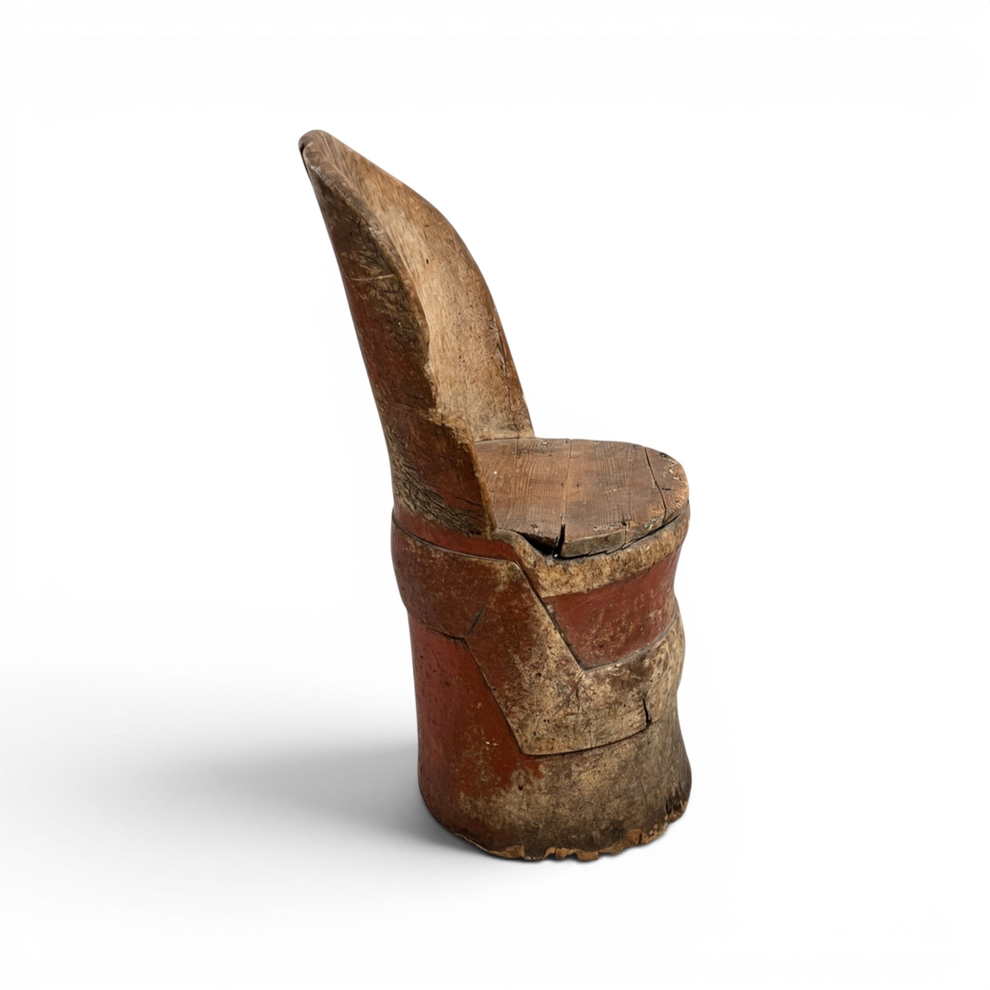 18th Century Swedish Child's Tub/Kubbestol Chair