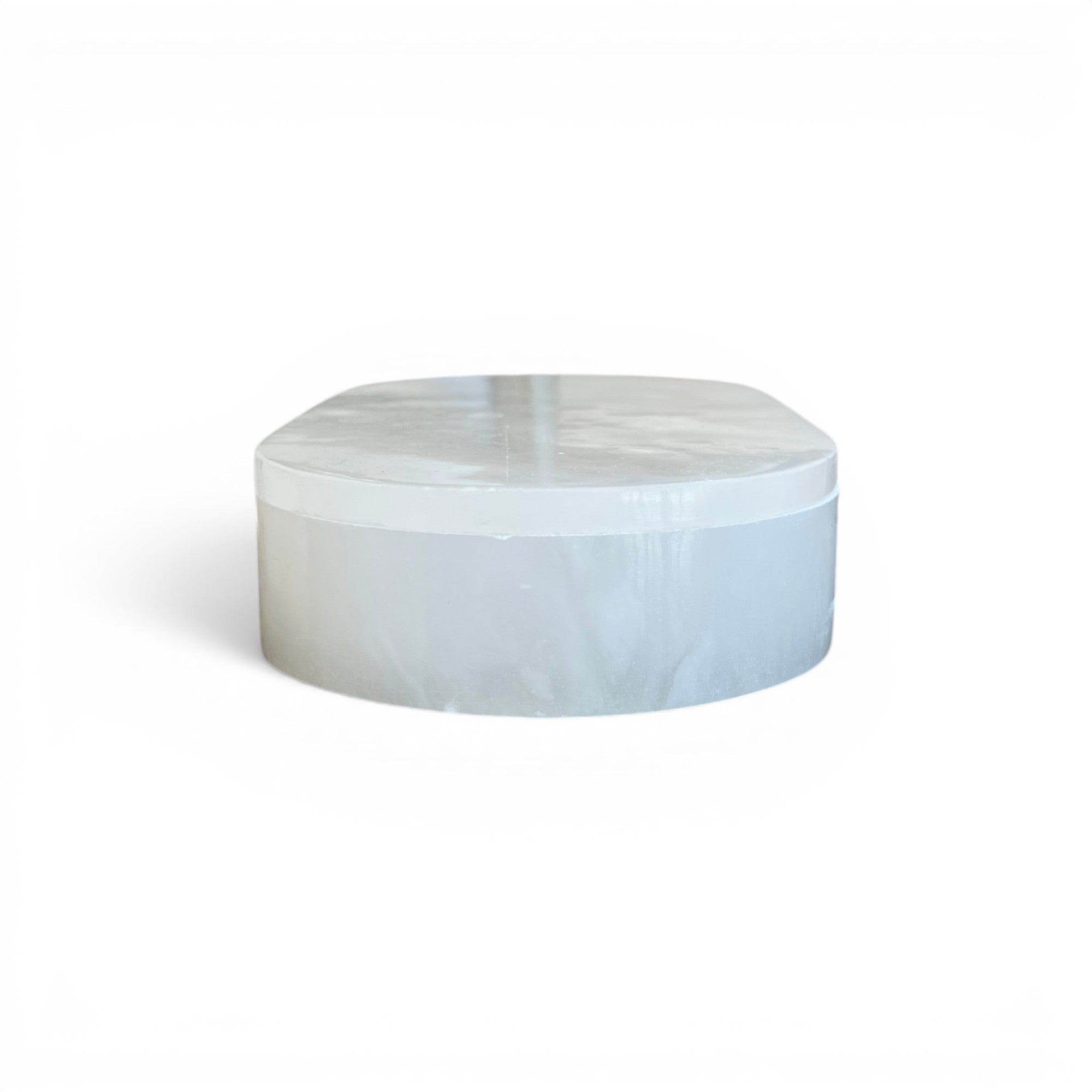 Large Alabaster Oval Box