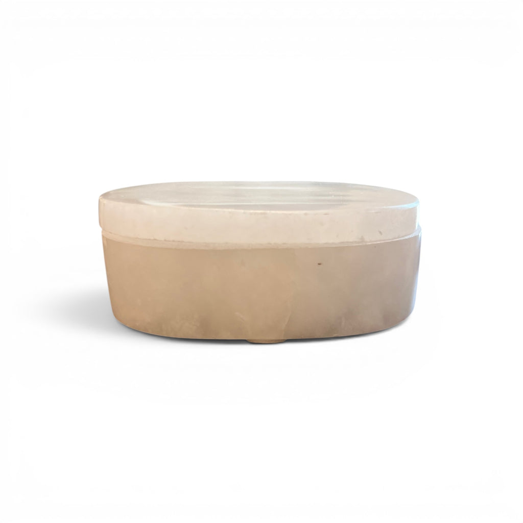 Small Alabaster Oval Box