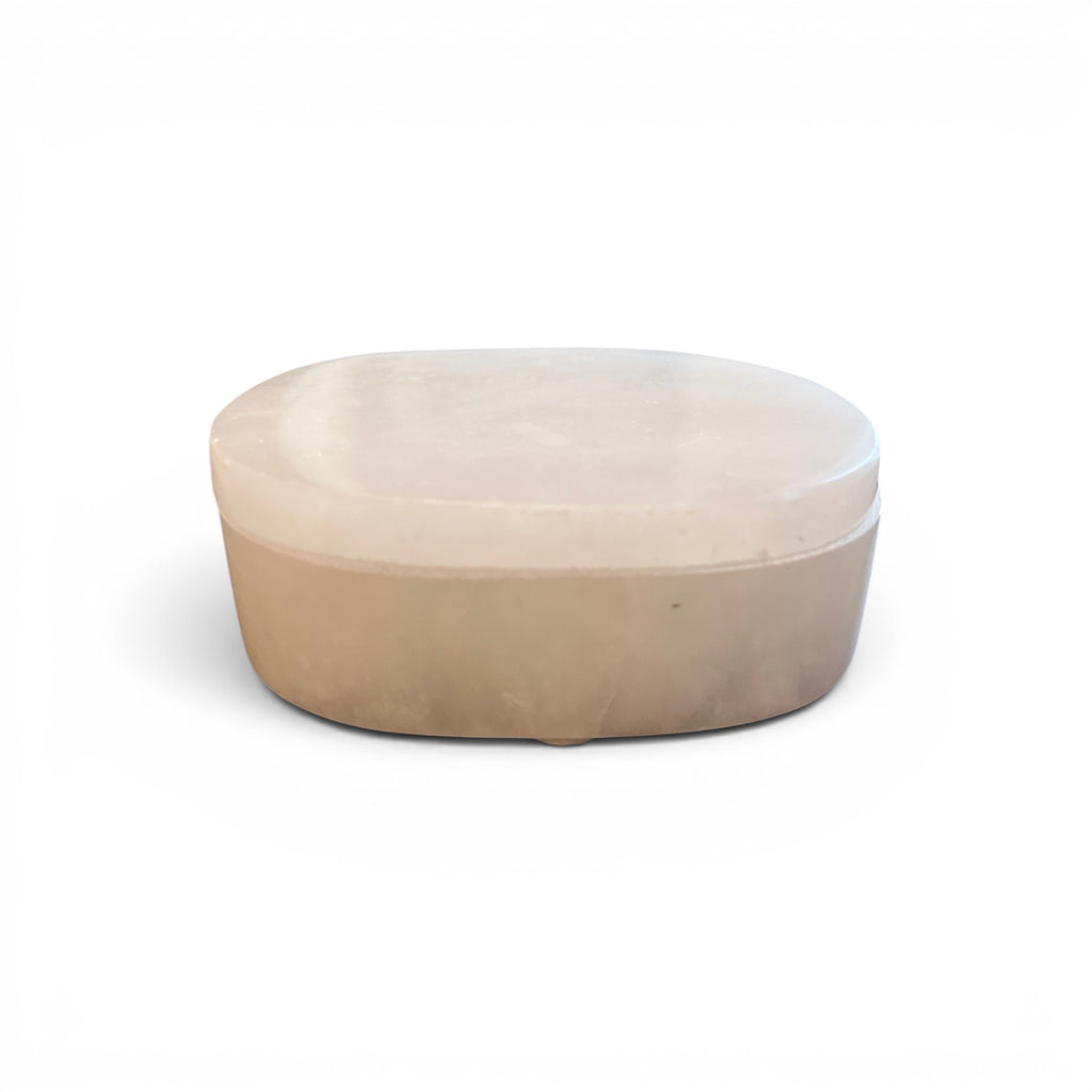 Small Alabaster Oval Box