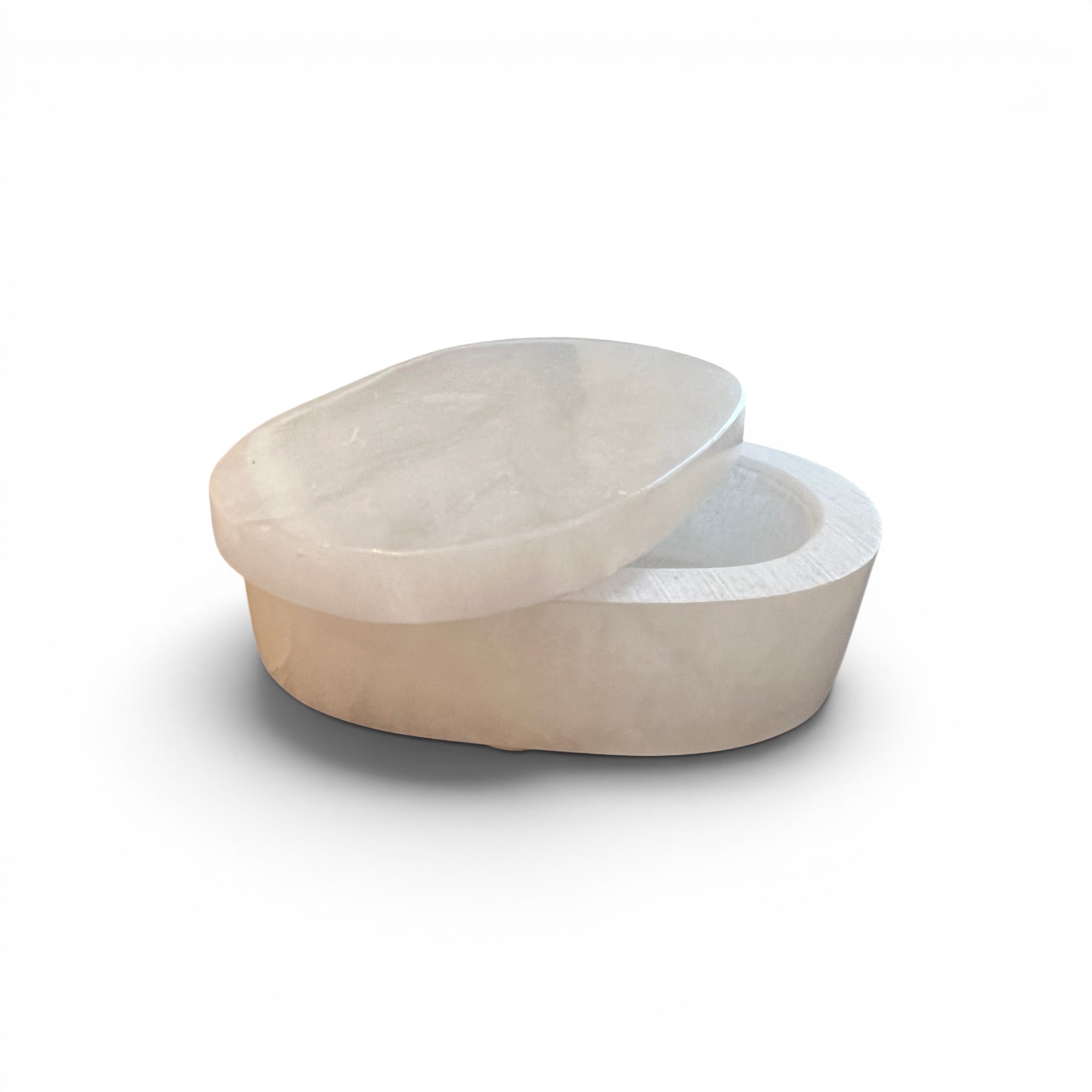 Small Alabaster Oval Box