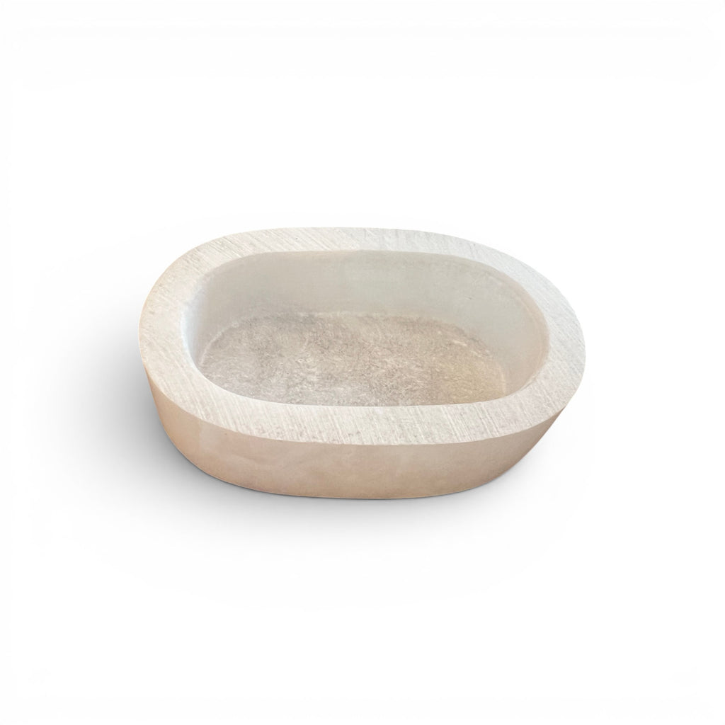 Small Alabaster Oval Box