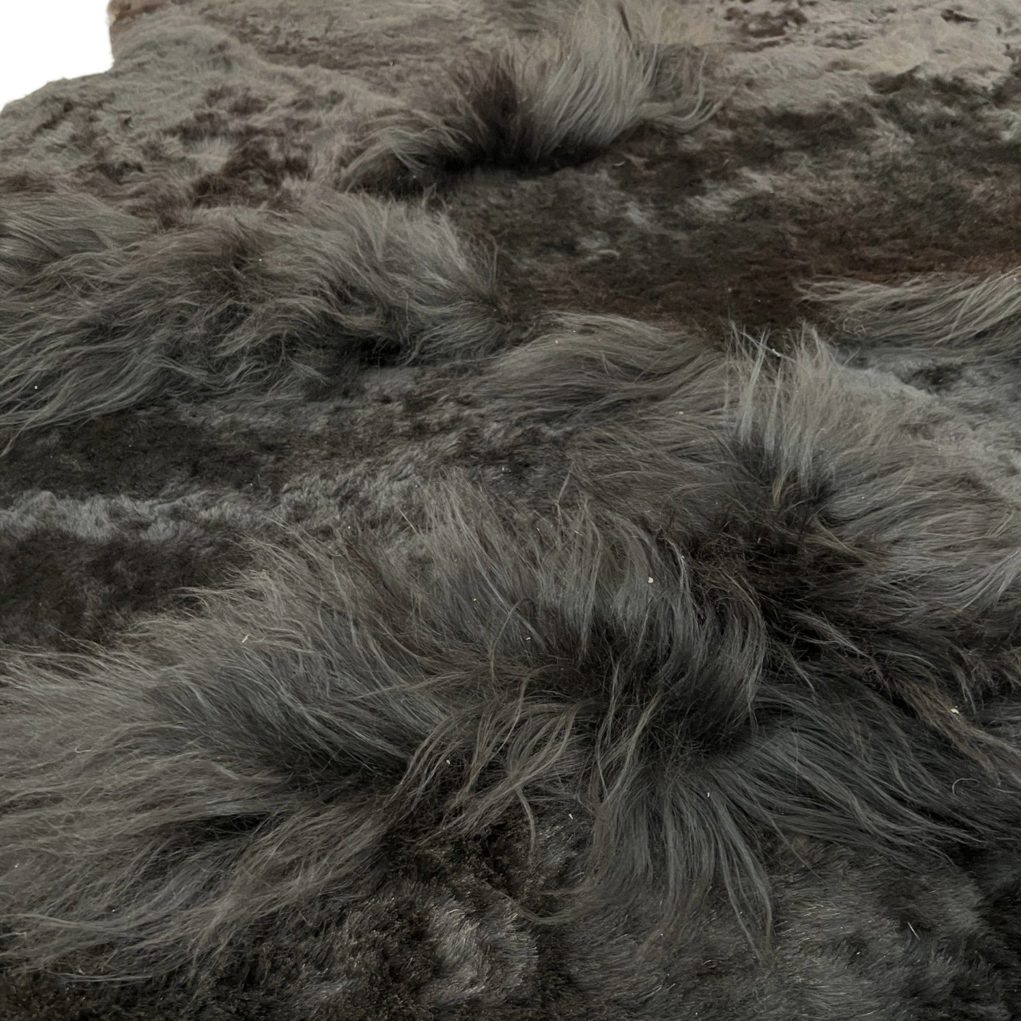 High-Low Black Sheepskin Rug