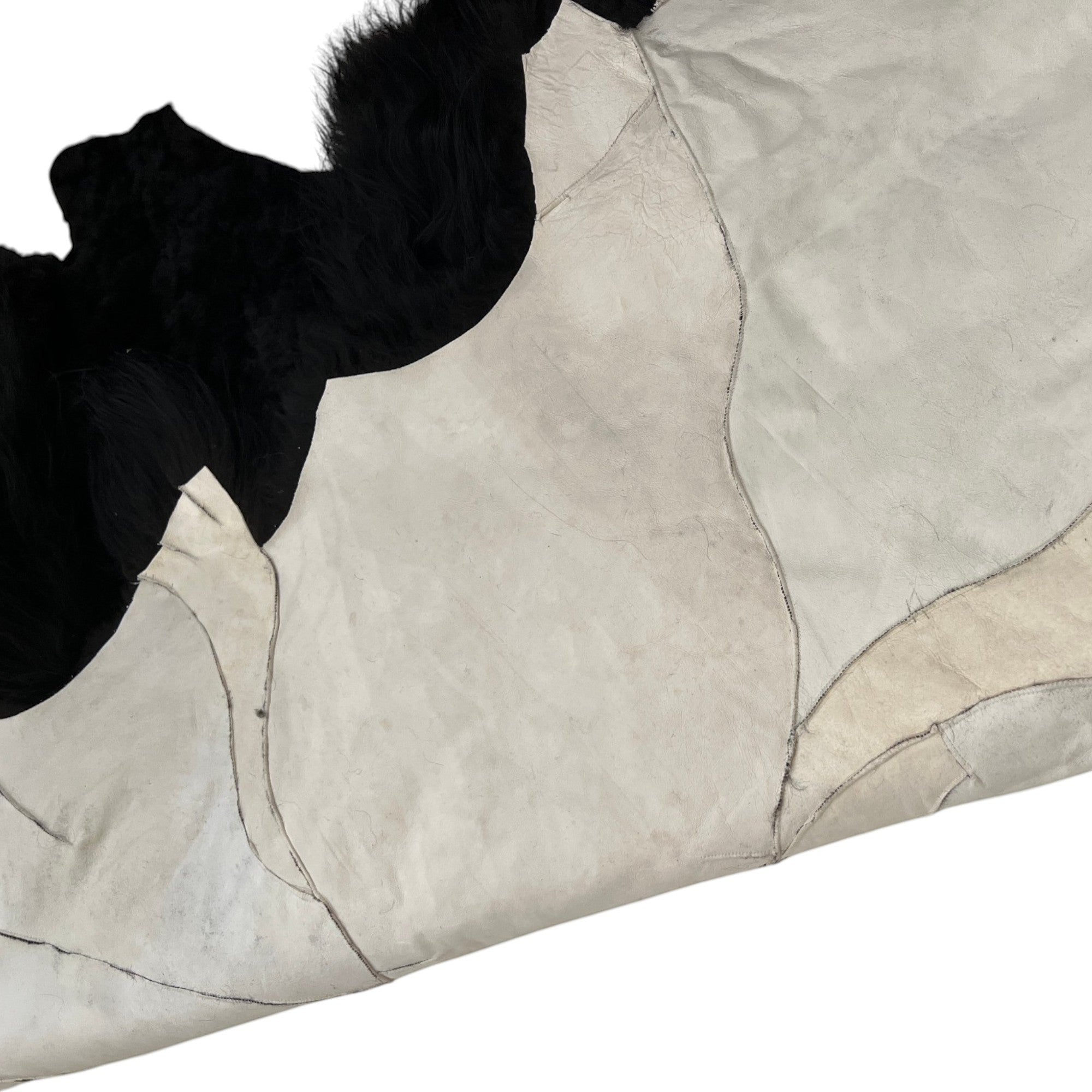 High-Low Black Sheepskin Rug
