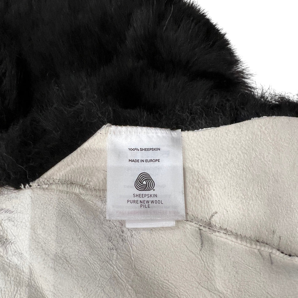 High-Low Black Sheepskin Rug