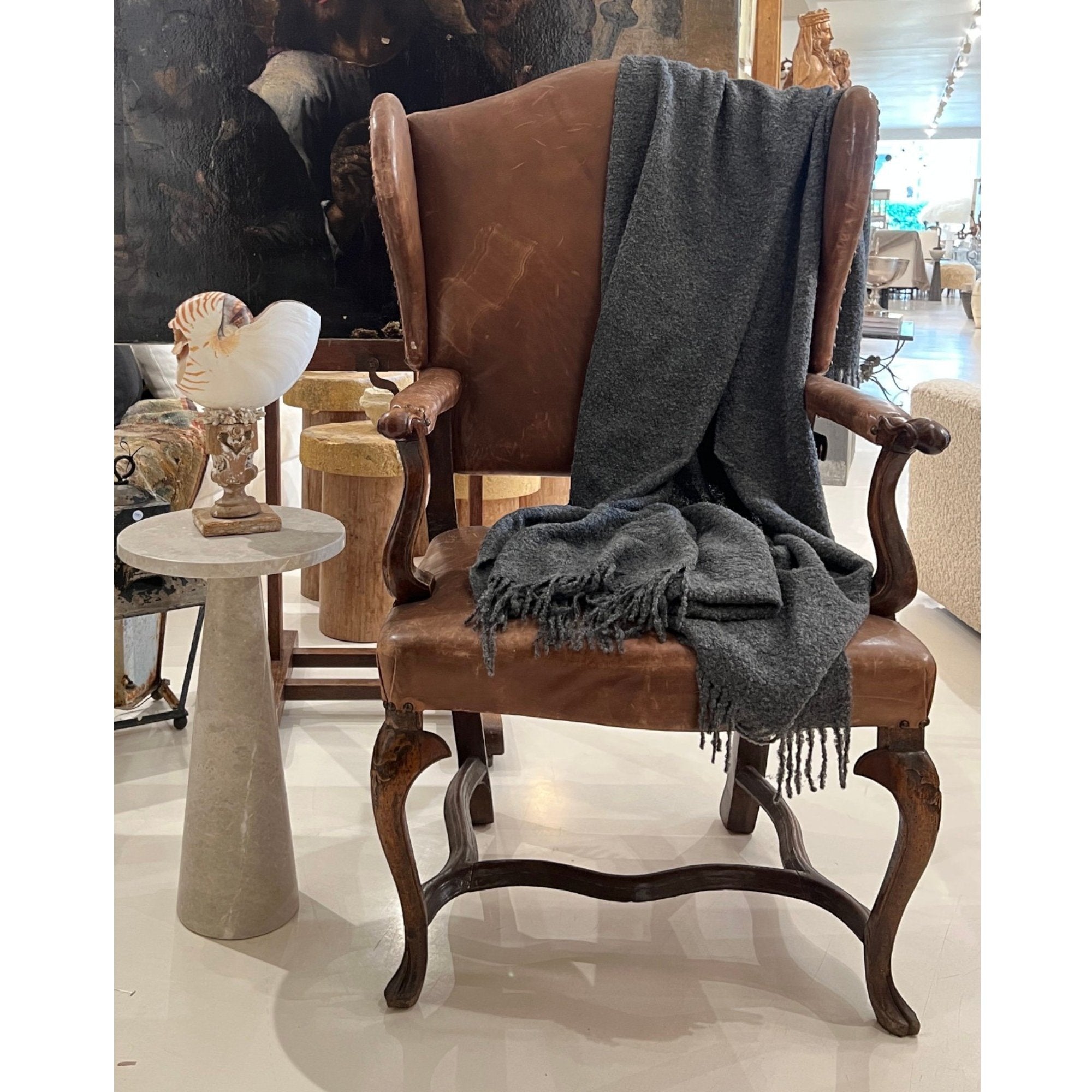 18th Century French Leather Reclining Chair