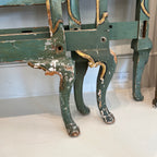 Venetian Style Pair of Painted & Parcel Gilt Twin Beds