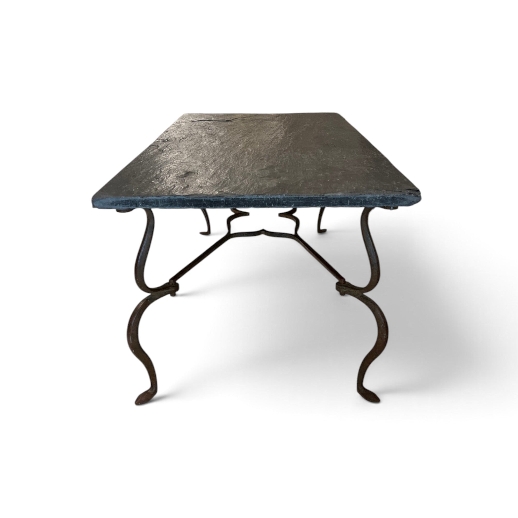 19th Century French Bronze Dore Table with Slate Top
