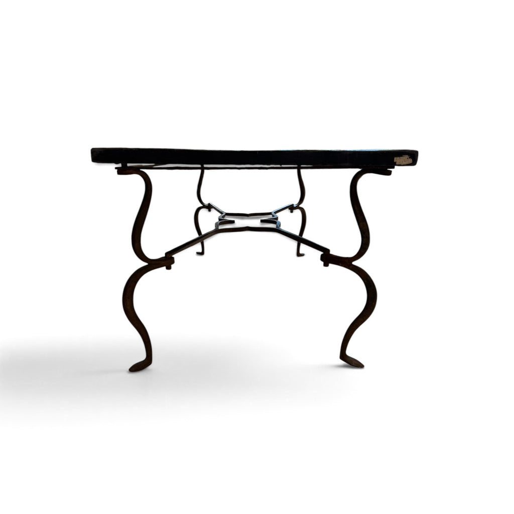 19th Century French Bronze Dore Table with Slate Top