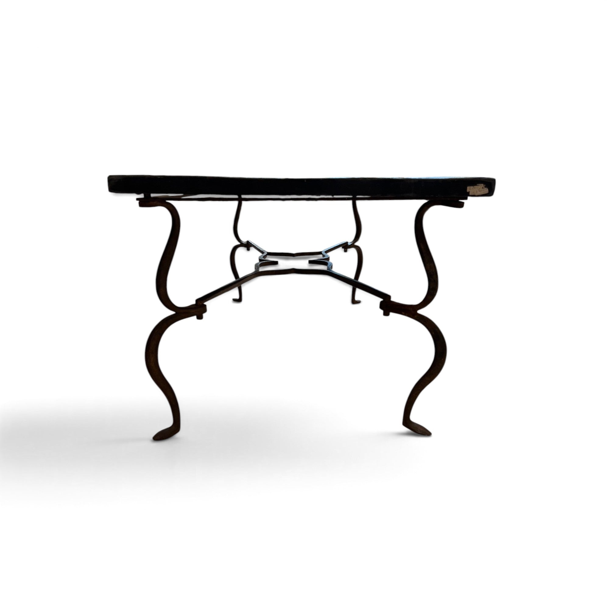 19th Century French Bronze Dore Table with Slate Top