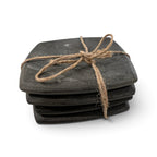Black Slate Coaster Set (Set of 4)