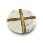 White Glimmer Round Coaster Set (Set of 4)