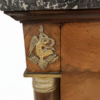19th Century Empire Marble Top Commode