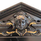 19th Century French Antique Black Throne from Paris