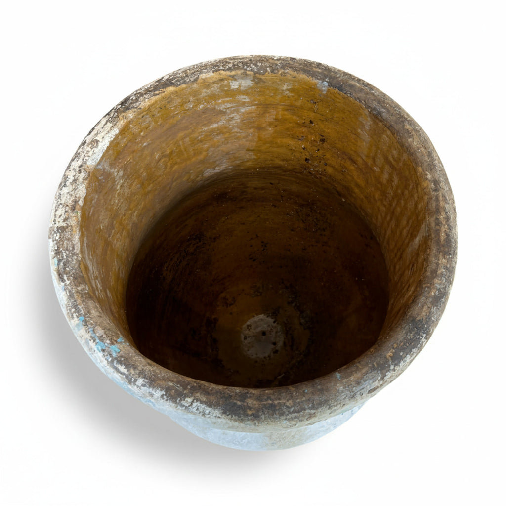 19th Century Spanish Tall White Antique Jardiniere