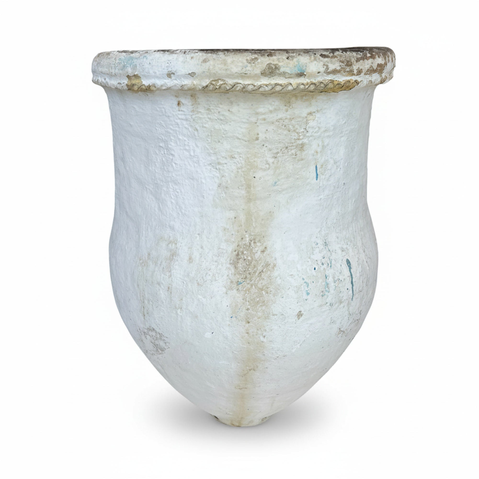 19th Century Spanish Tall White Antique Jardiniere