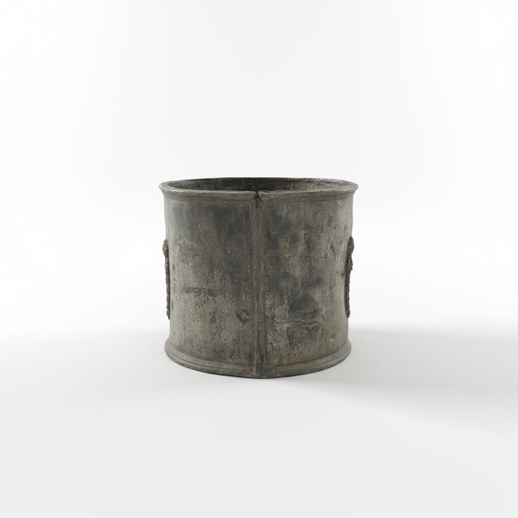 18-19th Century Pair of Lead Antique Planters from England with Relief - 2 Pairs Available