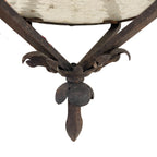 19th Century French Napoleon III Black Iron Antique Lantern with Fleur de Lis Detail