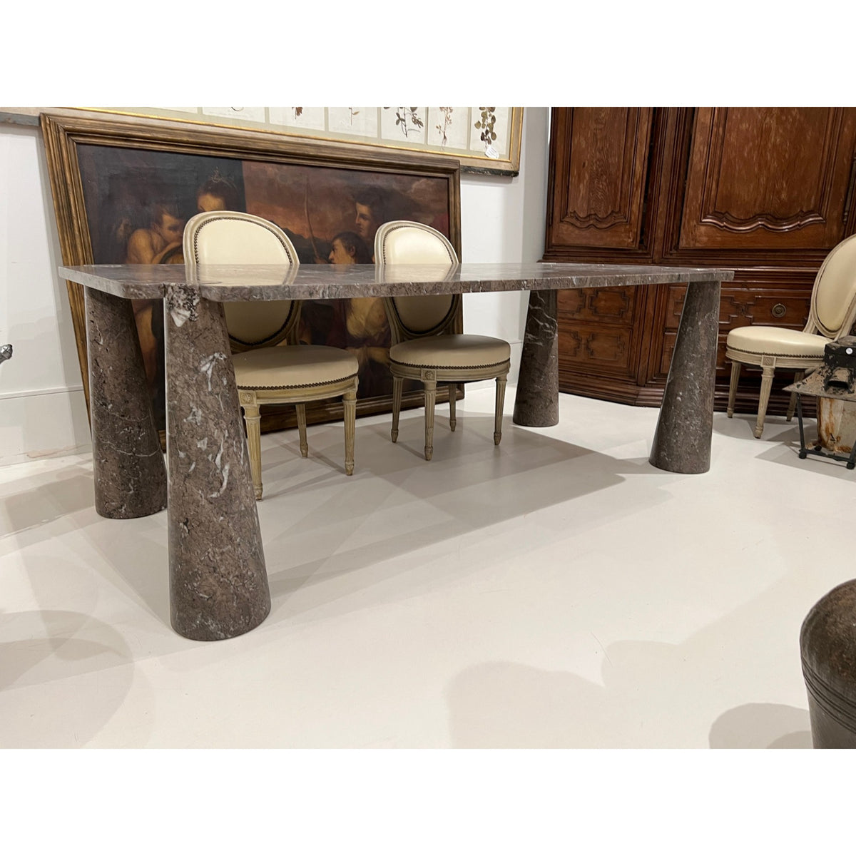 Mid-Century Mangiarotti Marble Dining Room Table