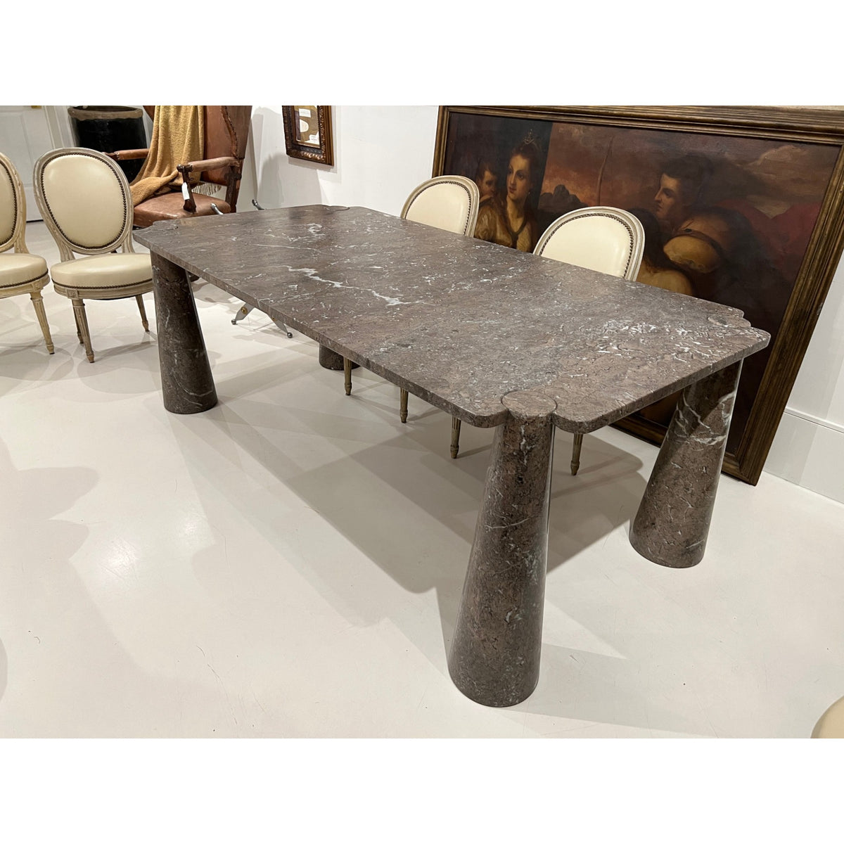 Mid-Century Mangiarotti Marble Dining Room Table
