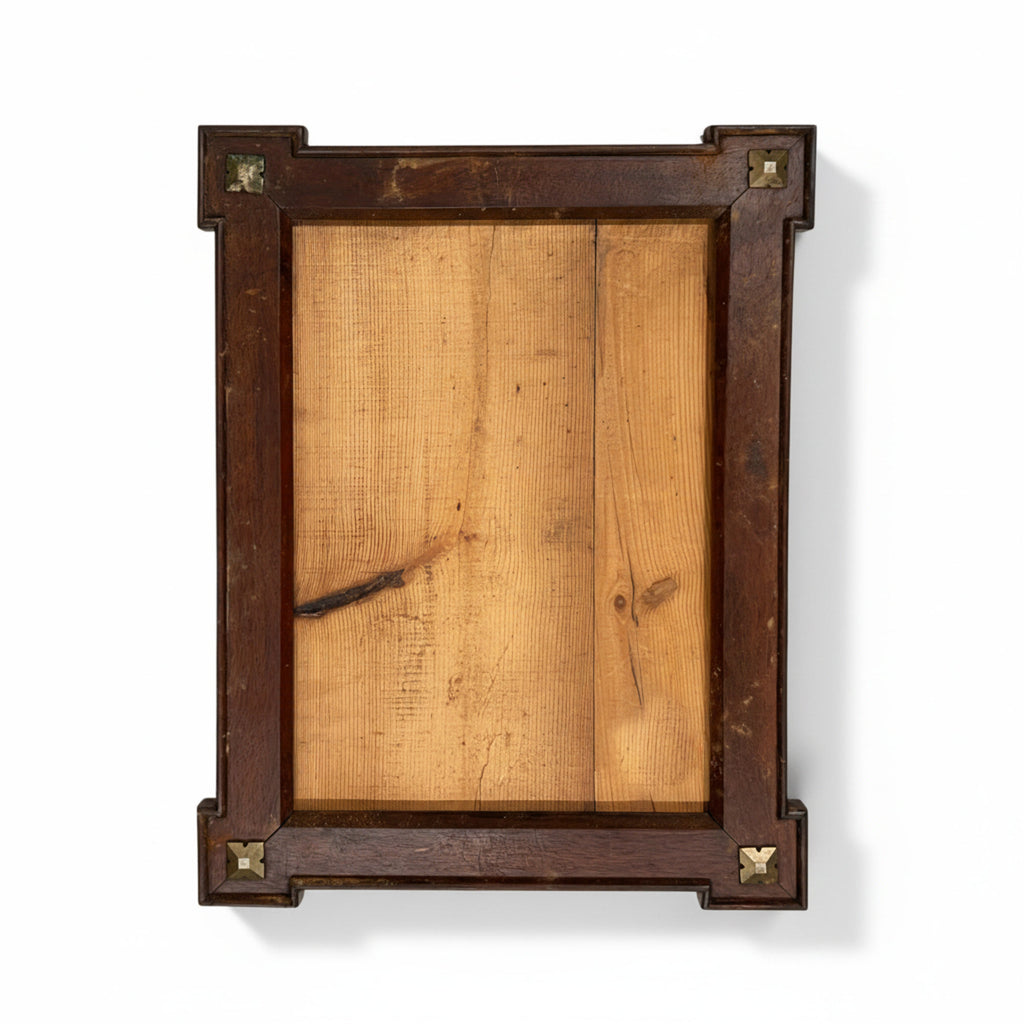 Antique French Directoire Walnut Frames with Brass - 3