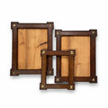 Antique French Directoire Walnut Frames with Brass - 3