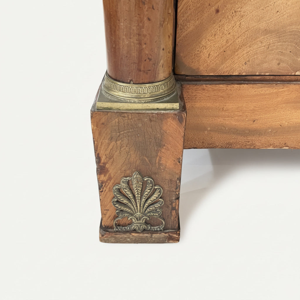 19th Century Empire Marble Top Commode