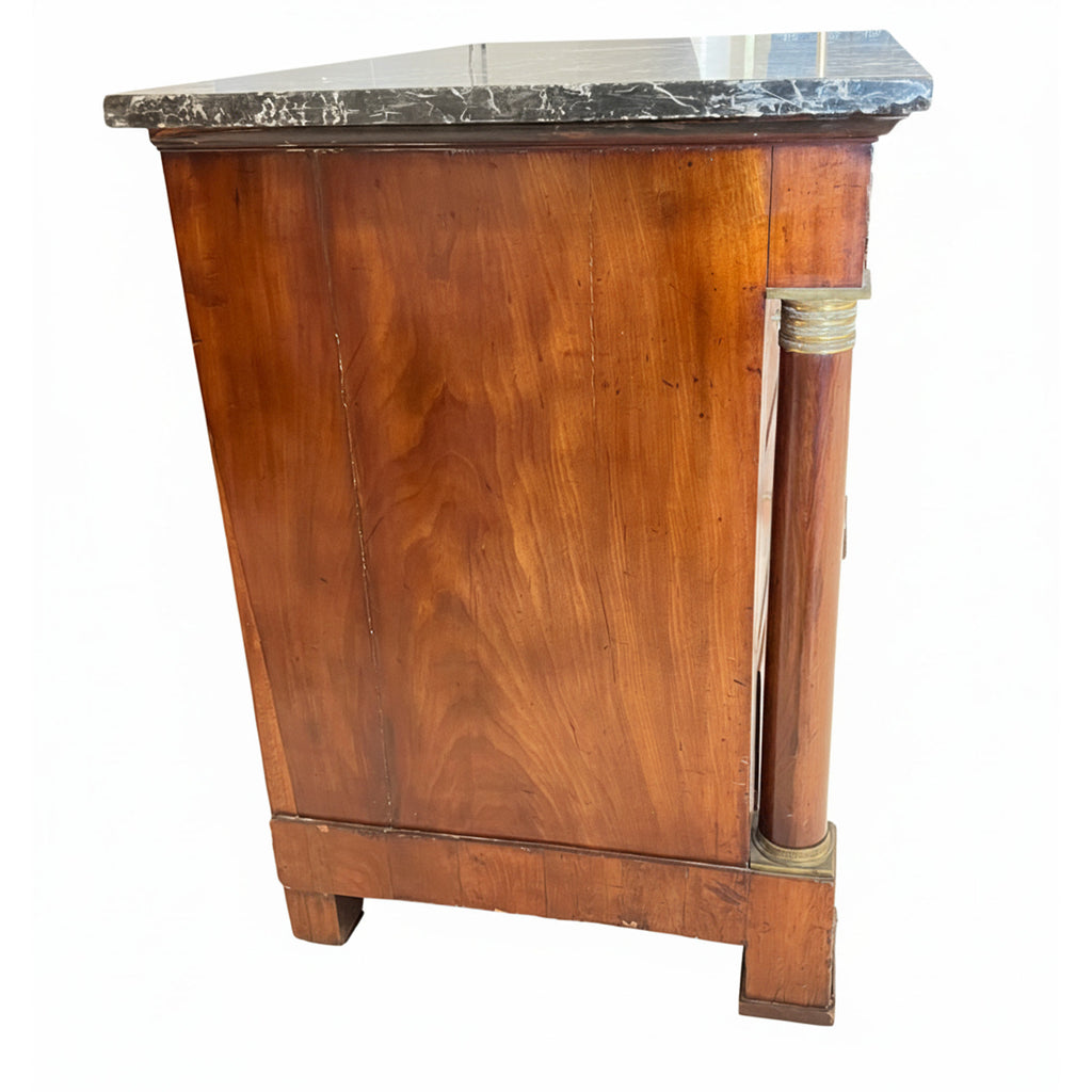19th Century Empire Marble Top Commode