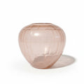 Hand Cut Rose Frosted Glass Vessel