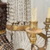 19th Century Italian Large Empire Crystal & Gilded Iron Antique Chandelier