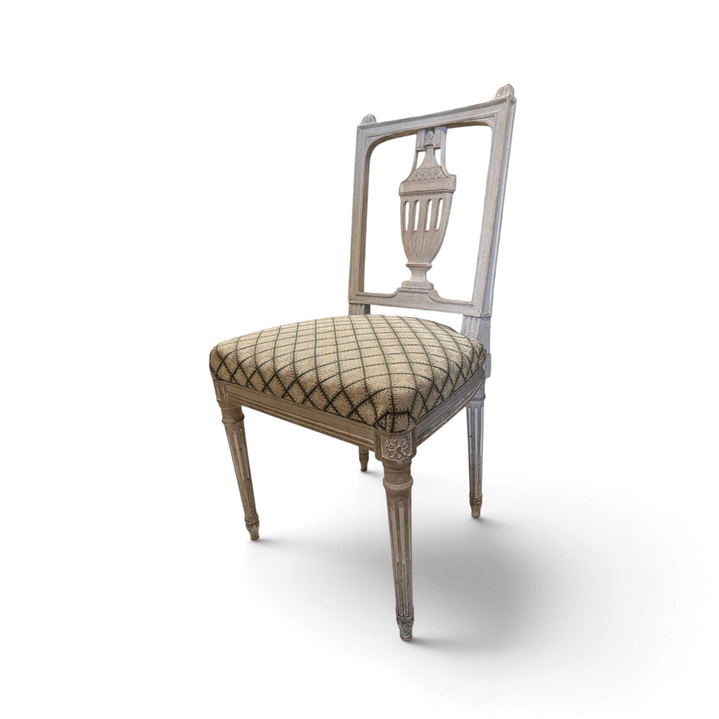 Early 20th Century Set of 12 Louis XVI Style Chairs with Urn Back