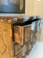 19th Century Crossbow Front Italian Painted Chest