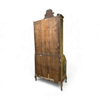 19th Century Italian Painted Secrétaire with Landscapes & Cabriole Legs
