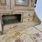 19th Century Italian Painted Secrétaire with Landscapes & Cabriole Legs